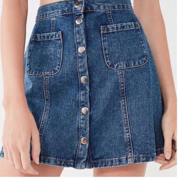 Urban Outfitters BDG Denim Button-Front Skirt - Picture 2 of 5